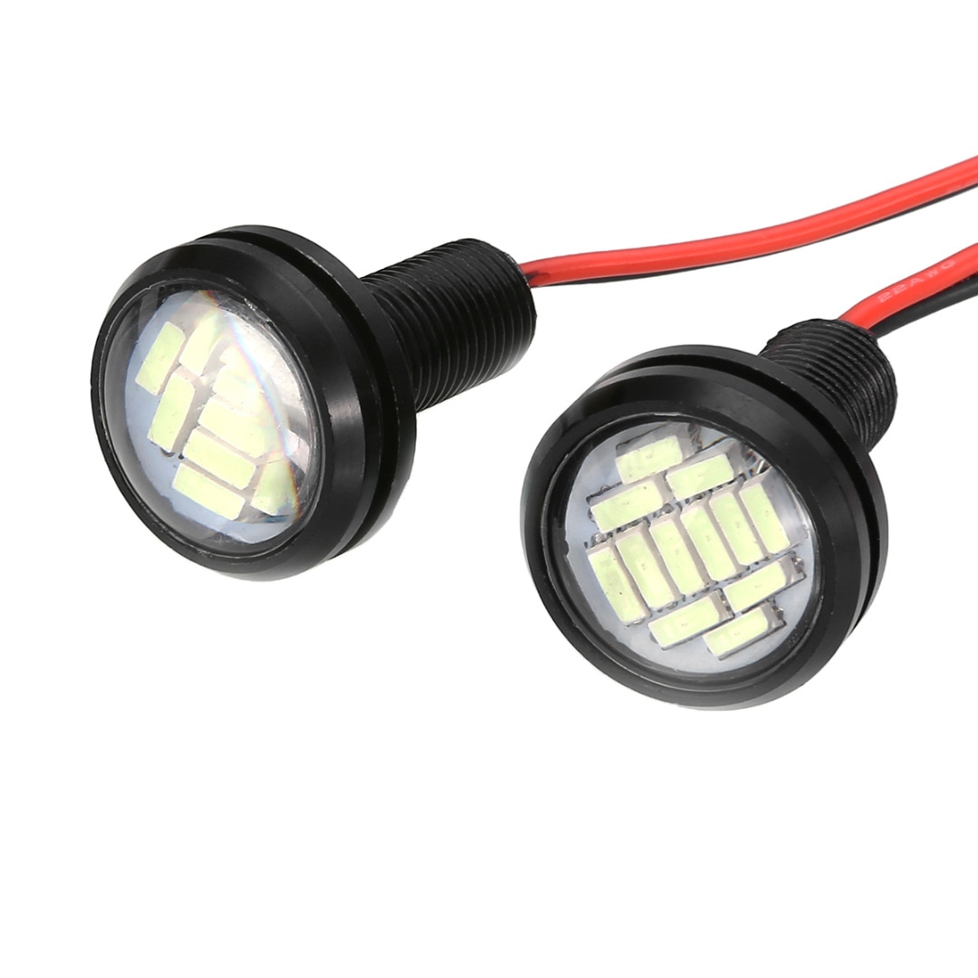 2 stk / sæt 3v-12v led 2w frontlys forlygte spotlight blå hvide frontlys til 1:10 rc biltilbehør