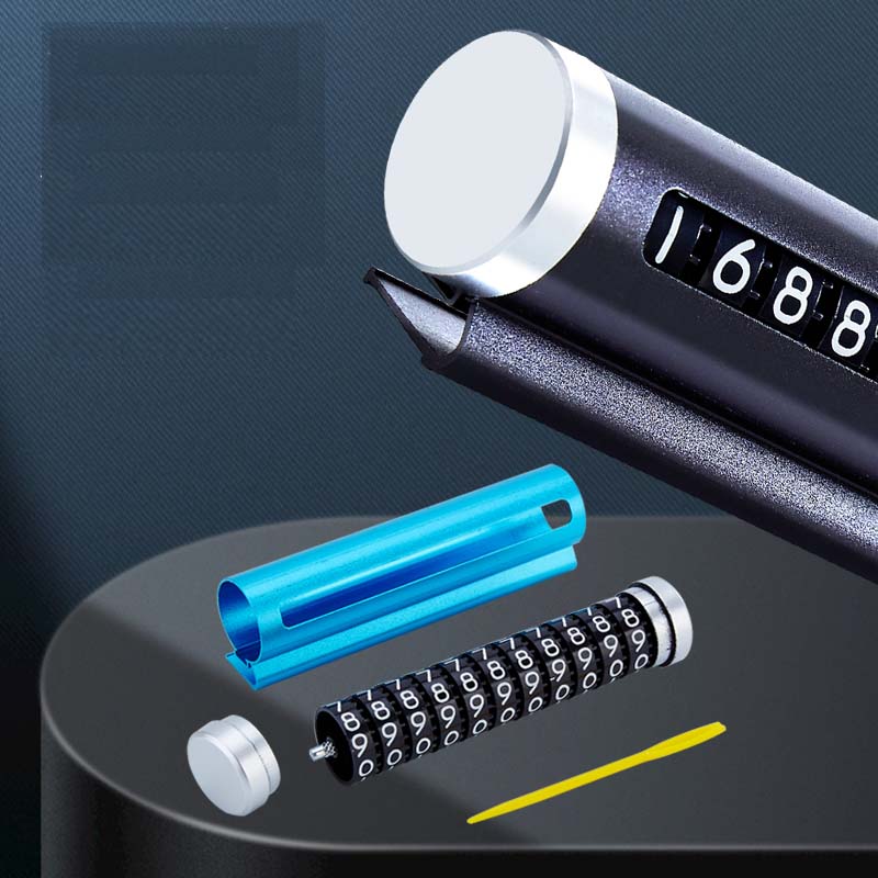 Metalen auto tijdelijke parkeerkaart universeel draai telefoonnummerplaat aluminium stickers parkstop in auto-styling auto-accessoires