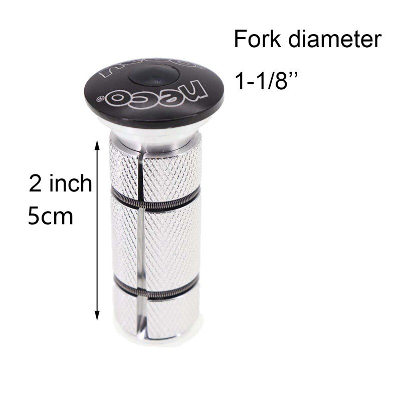 Cykel headset frempind topkapsel kompressionsstik møtrik kompressor ekspansionsgaffel styretøj kulfiber dæksel lang stor størrelse: Stor aluminiumshætte