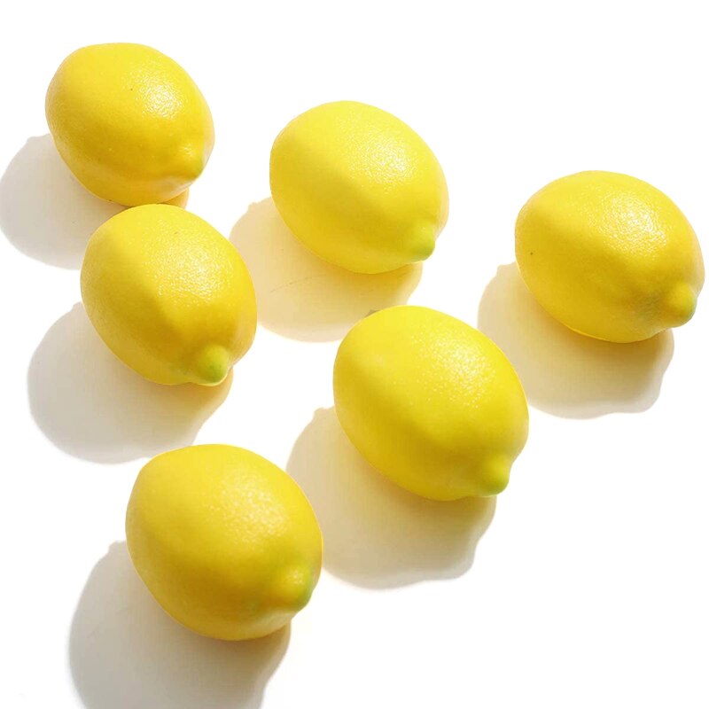 frutas artificiales limones artificiales ideales para la decoración del hogar, fiestas y escaparates: yellow