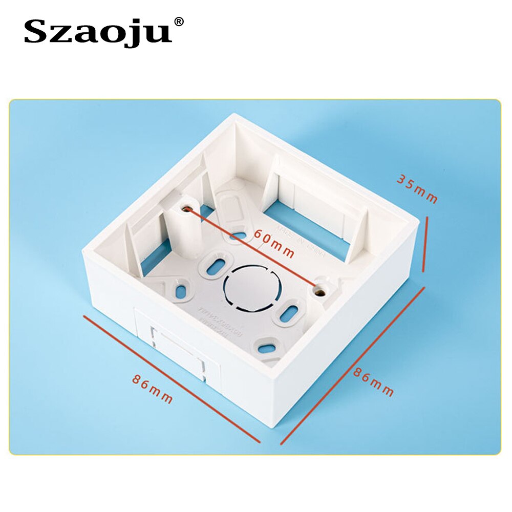 Szaoju 86 Junction Box, European, British, Wall Socket, Switch Mounting Box, Flameproof Plastic Box 146 * 86mm, 86*86mm