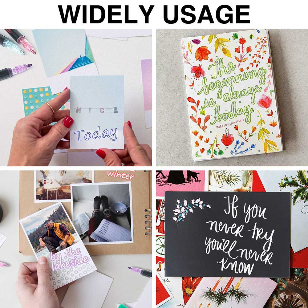 1/8/12Pcs/Set Outline Metallic Markers Double Line Magic Shimmer Painting Drawing Markers Marker Pen School Art Supply