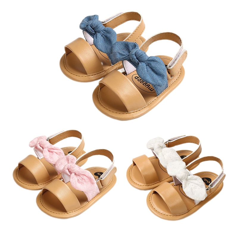 Sommer børn baby børn drenge piger sko skridsikker lærred bowknot småbørn nyfødte infantil sandaler
