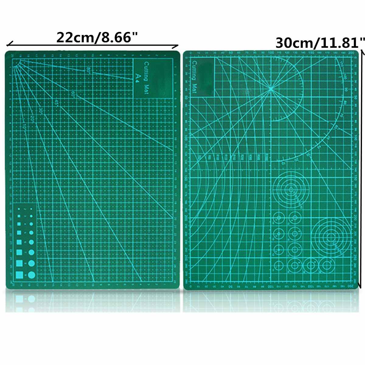 A4 PVC Self Healing Rotary Cutting Mat Craft Quilting Grid Lines Printed Board Green Patchwork Tools DIY Craft Cutting Mat Board