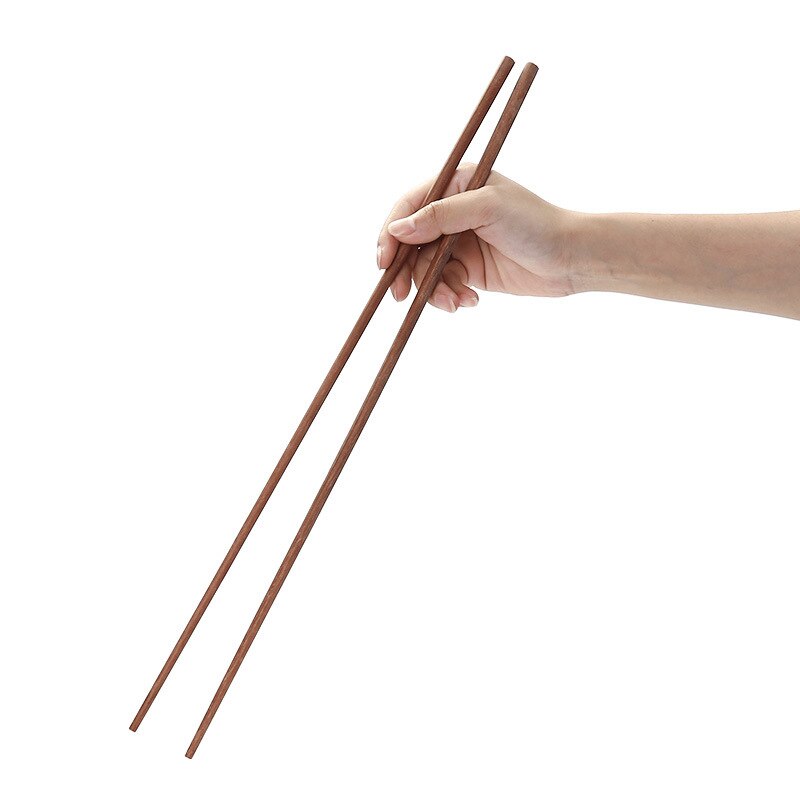 Super lange spisepinde træpinde kog nudler dybstegt gryde kinesisk stil madpinde køkkenredskaber nudler 2 par: Rødt sandeltræ 42cm
