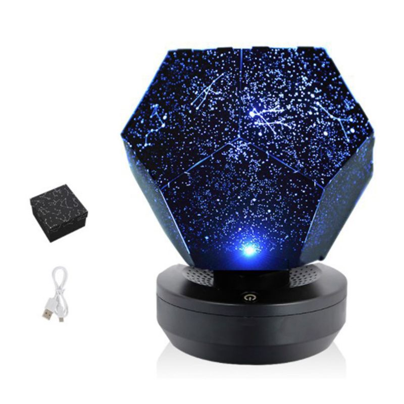 Kreatywna lampa gwiaździsty projekcja nieba USB akumulator romantyczny ręczny obrotowy gwiaździste światło lampka nocna dekoracja wnętrz