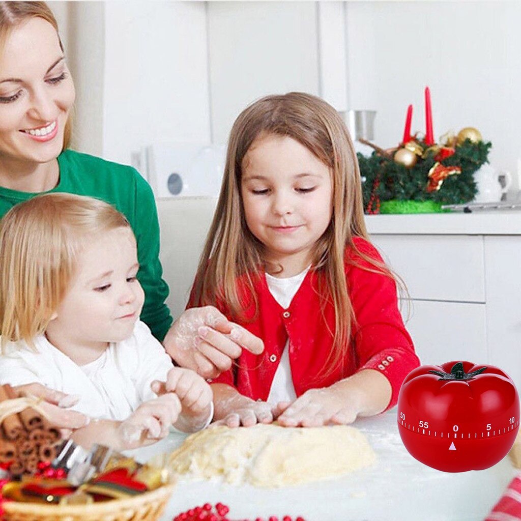 kitchen gadgets egg timer cute Tomato Mechanical Kitchen Timer Game Count Down Counter Alarm Cooking Tool timer