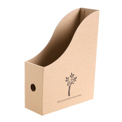 Foldable File Folder Desk Organizer Corrugated Paper Storage Boxes Book Pen Holder Magazine Storage School Office Supplies: Tree