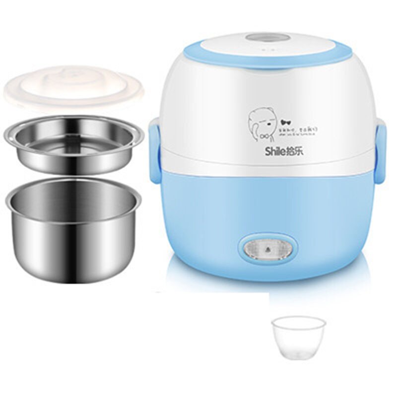 MINI Rice Cooker Thermal Heating Electric Lunch Box 2 Layers Portable Food Steamer Cooking Container Meal Lunchbox Warmer