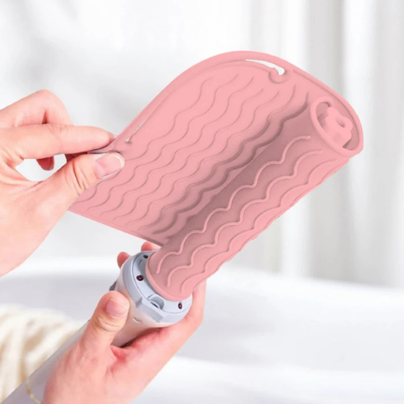 Herramientas para el cabello, rizador, funda aislante térmica, alisador de pelo plano, almohadilla aislante de silicona, férula eléctrica antideslizante para peluquería