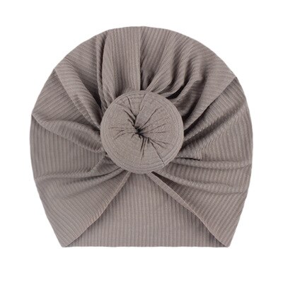 Neugeborenen Baby Stricken Hut mit Donuts Bogen Infant Krankenhaus Hut Baby Warm Beanie Bögen für Headwear Strick Headwrap Turban: light coffee