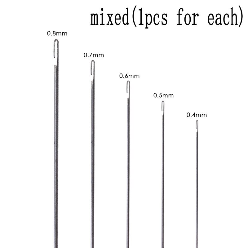 5pcs/lot super long stainless steel beading needles easy jewelry making tools beading pins for beading diy jewelry making 27CM: mixed-one for each