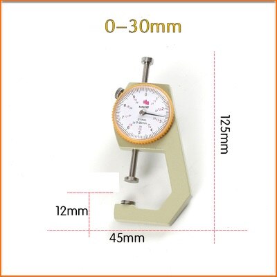 0-30 MM 0.1 MM précision épaisseur jauge calibrateur épaisseur mètre cadran testeur outil de mesure