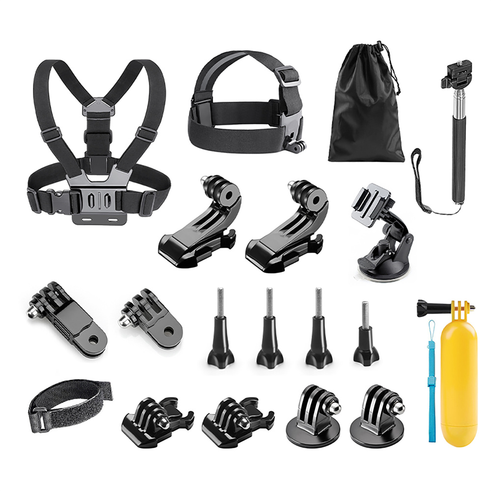 Action Camera Accessories Kit for Gopro Hero 12 11 10 9 8 7 6 5 4 Max Mount Session YI 4K SJCAM EKEN Osmo AKASO APEMAN Accessory: RED COLOR