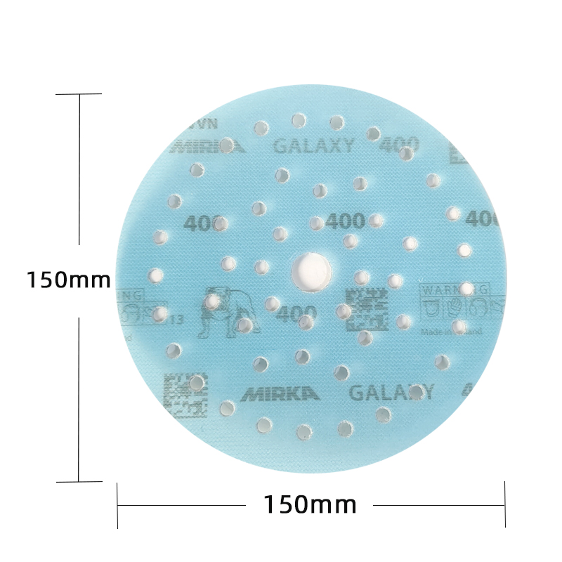 Papier de verre Mirka Galaxy, 6 ", 150mm, pour voiture, gommage à sec, floqué, pour le travail du bois, le polissage, abrasif, 80-2000