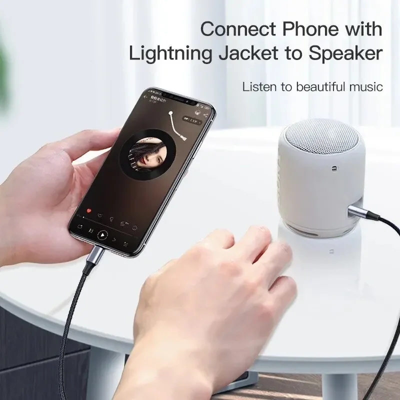 Lightning Naar 3.5mm Jack AUX Kabel 8Pin Naar AUX 3.5mm Hoofdtelefoon Adapter Audio Kabel Connector Splitter voor iPhone Auto Speaker