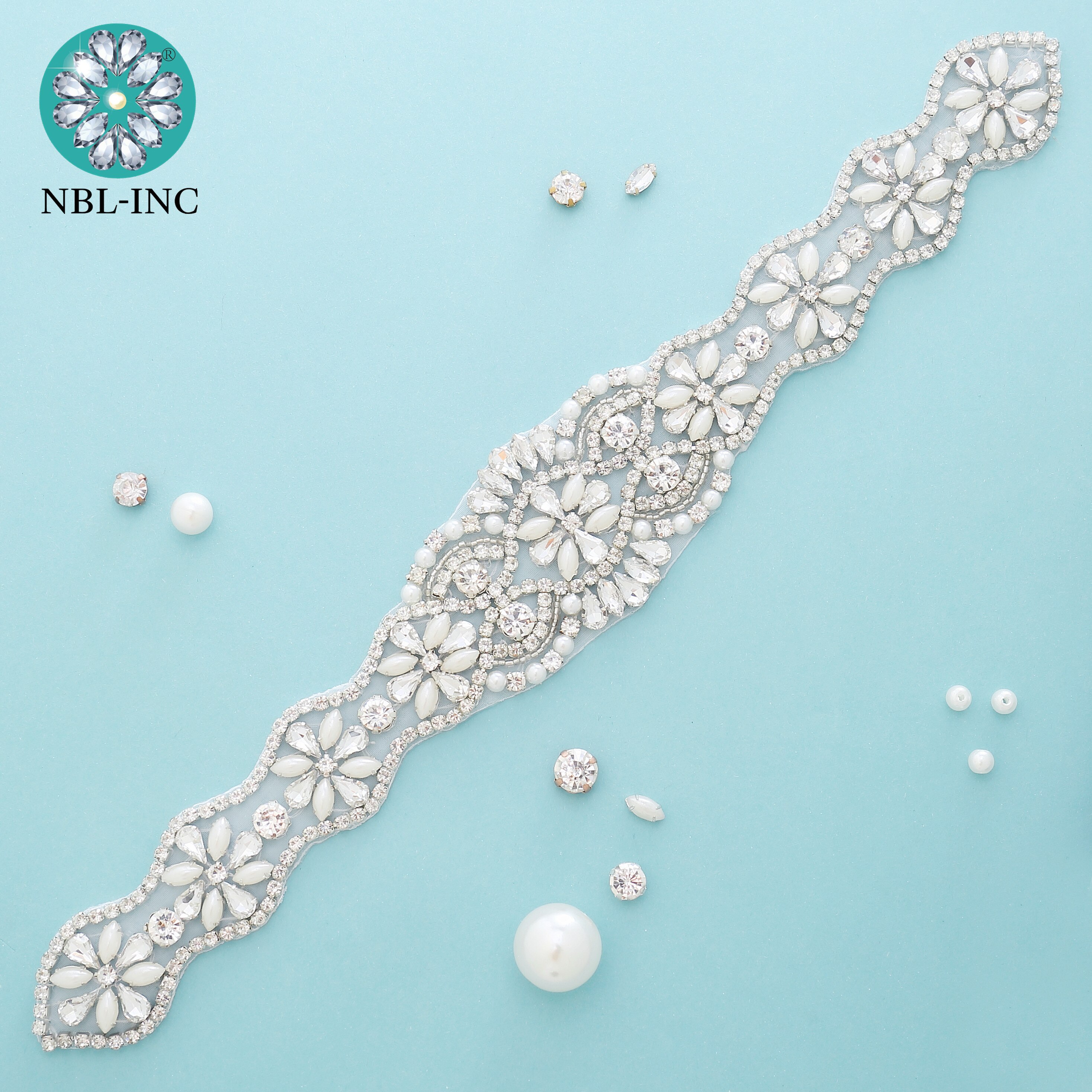 (1PC) de diamantes de imitación cinturón de novia, vestido de novia de diamantes de cristal con marco de boda para accesorios de vestido de novia WDD0154