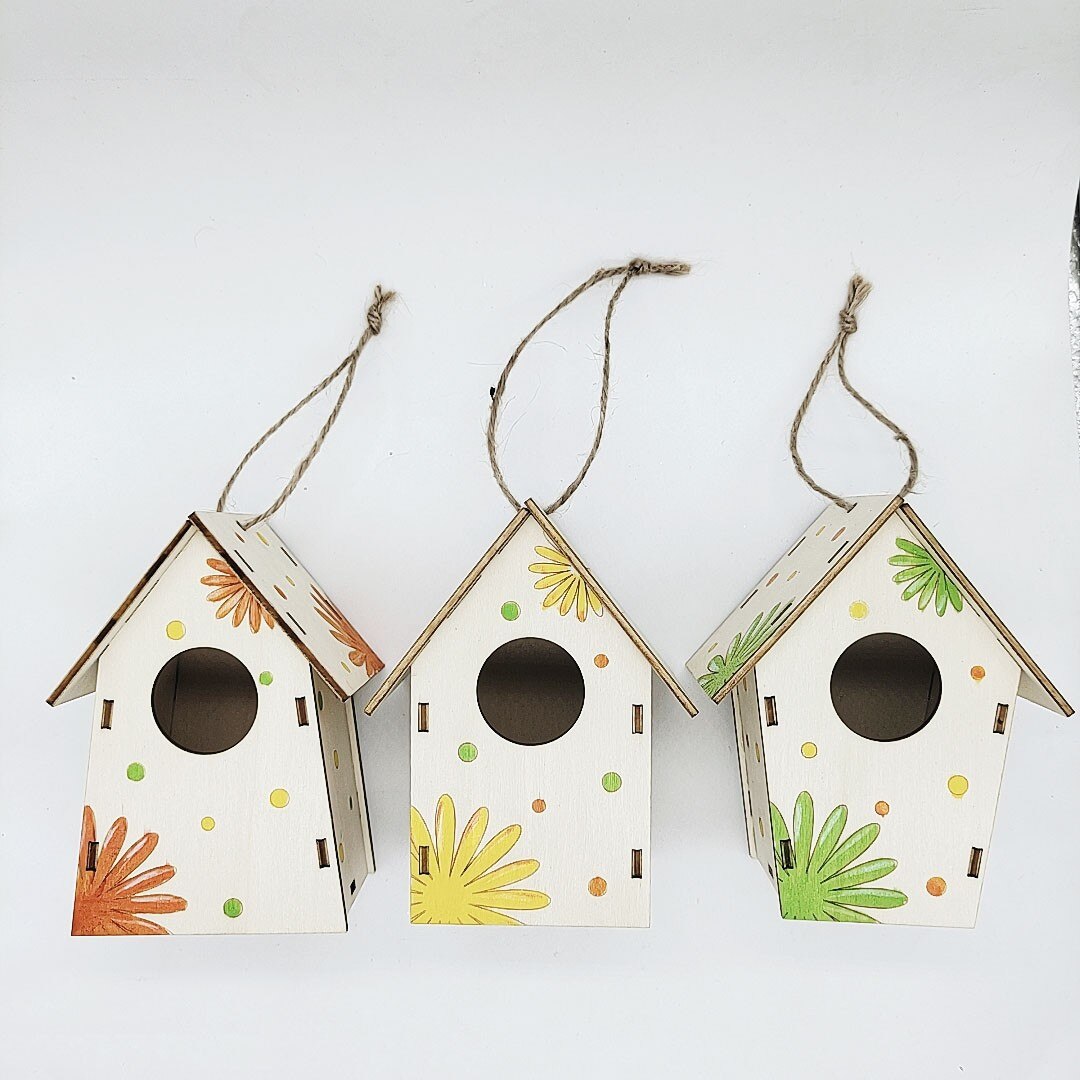 Mother's Day Diy Bird House Kit Nests House Bird House Bird Box Wooden Box Home Decoration Accessories Pets Supplies