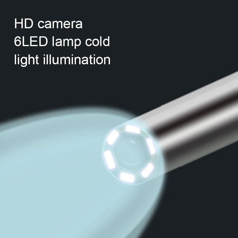 Le cérumen Retrait LED Otoscope Oreille Nettoyage D'endoscope Cuillère Mini Caméra Oreille Sélecteur De Retrait De Cire D'oreille M2