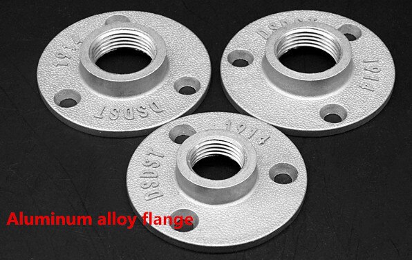 Bridas de hierro fundido BSP, accesorios de tubería de 1/2 "3/4", montaje en pared, suelo antiguo, brida de 3 agujeros, Hardware, 1 ud.