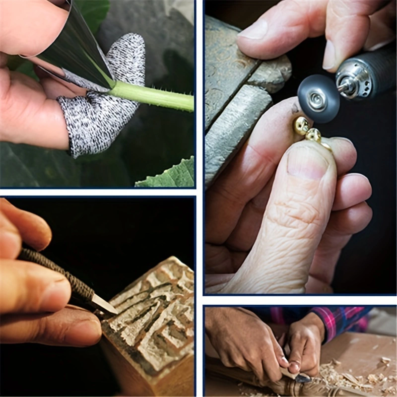 10Stck Anti-schneiden Finger Abdeckung Finger Schutz Hülse Hochfeste Sicherheit flexibel Anti schneiden Fingerspitze Handschuhe Küche werkzeug