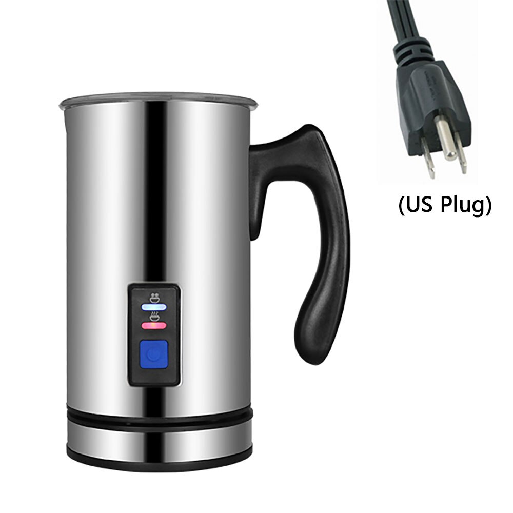 Espumador de leche eléctrico para uso comercial, ordeñador automático de café, 500W, potente, espuma de leche delicada, 3 funciones para el hogar y la Cafetería: KR / With US  plug