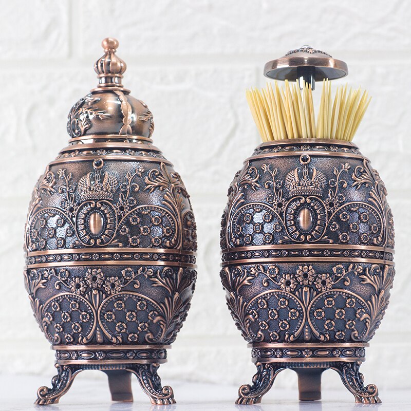 European toothpick box automatic high-grade push-type home living room personality toothpick holder