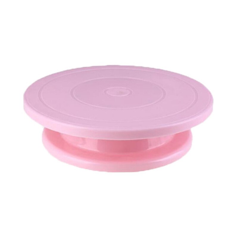 Turntable Swivel For Cakes Rotating Round Cake Table Making Tools Pastry Supplies Cake Stand DIY Kitchen Baking Tool: Pink