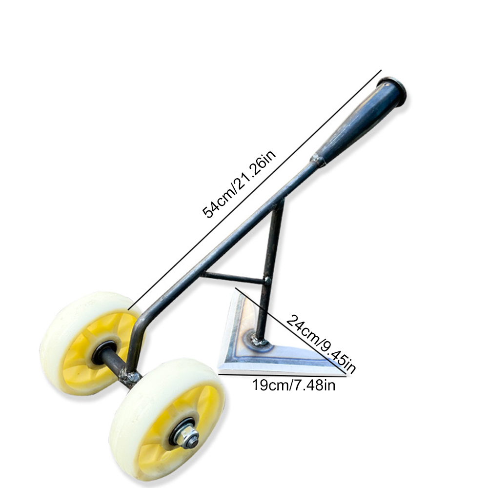 Manual Garden Push Wheel Hoe,Household Hand-Pushed Hoe, Garden Hoes, Tillage Machine,Weeder For Weeding Turning Loosening Soil: army green