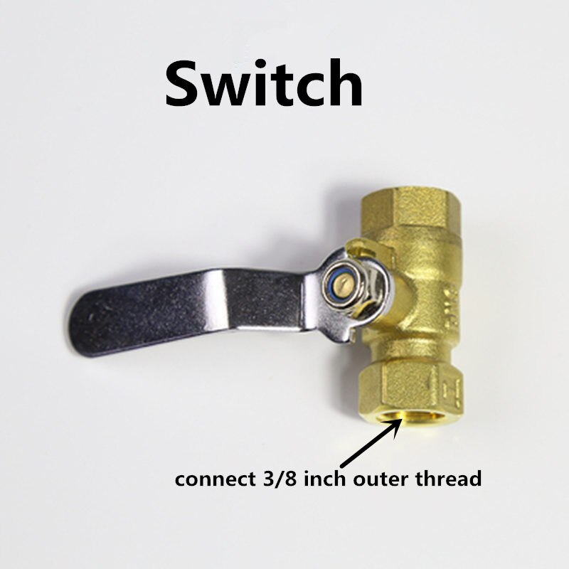 3/8"quick coupling Tee connector,9.52mm water pipe,slip-lock elbow connector,straight connector,switch,spray system accessories: Light Green