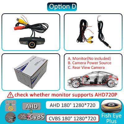 1080P AHD Rear view camera hd for Honda Civic FD EK Accord Odyssey CITY ACURA TL TSX car camera Night vision Vehicle camera: AHD-720P