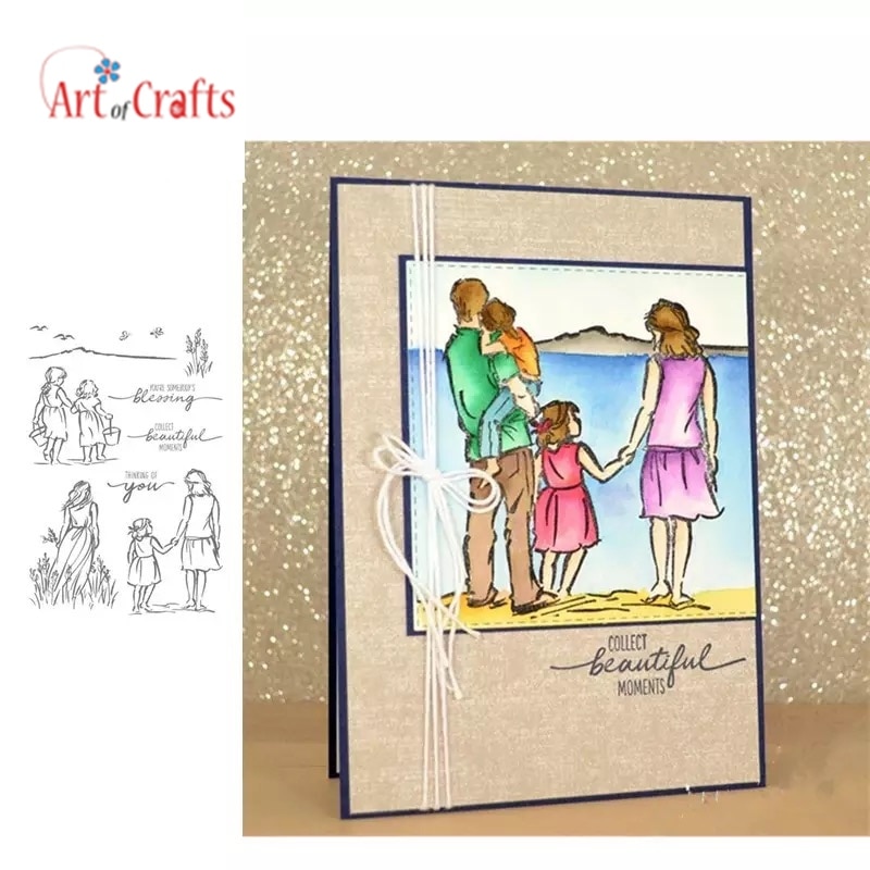 Hermoso momento transparente sello transparente para DIY Scrapbooking tarjeta hacer niños divertidos álbum de fotos suministros de decoración