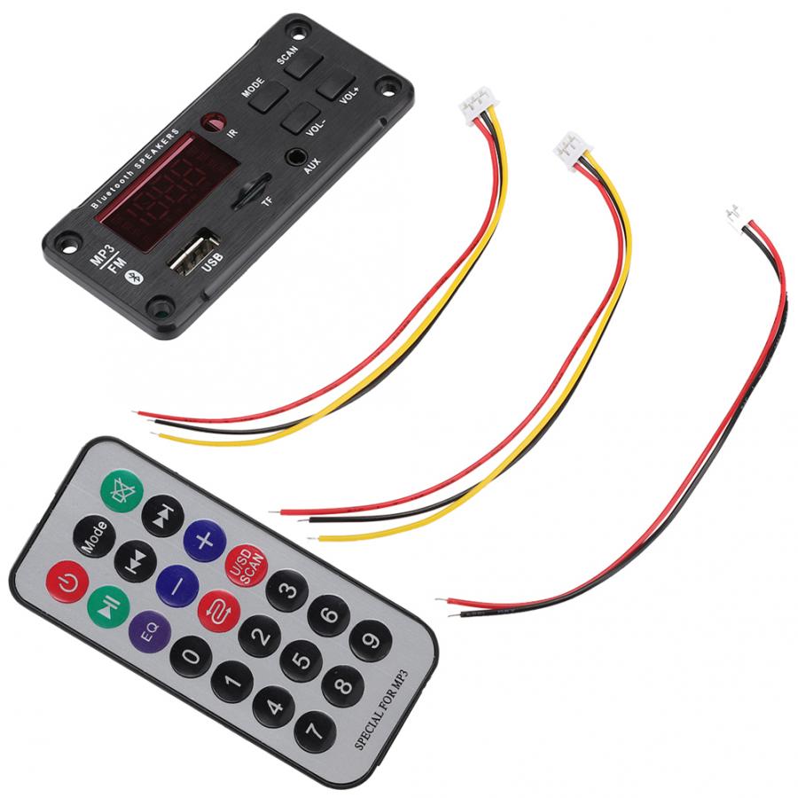 cubo led Car Speaker Bluetooth5.0 Mp3 Decoding Board Color Screen Display Decoding Module usb dac board Decoding Board