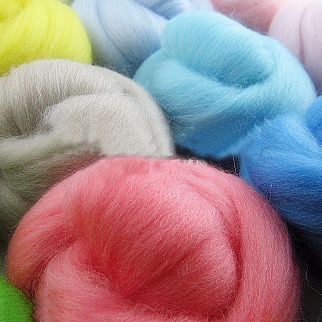 1 Set 5G 17 Kleuren Merino Wol Fibre Roving Voor Naaldvilten Hand Spinning