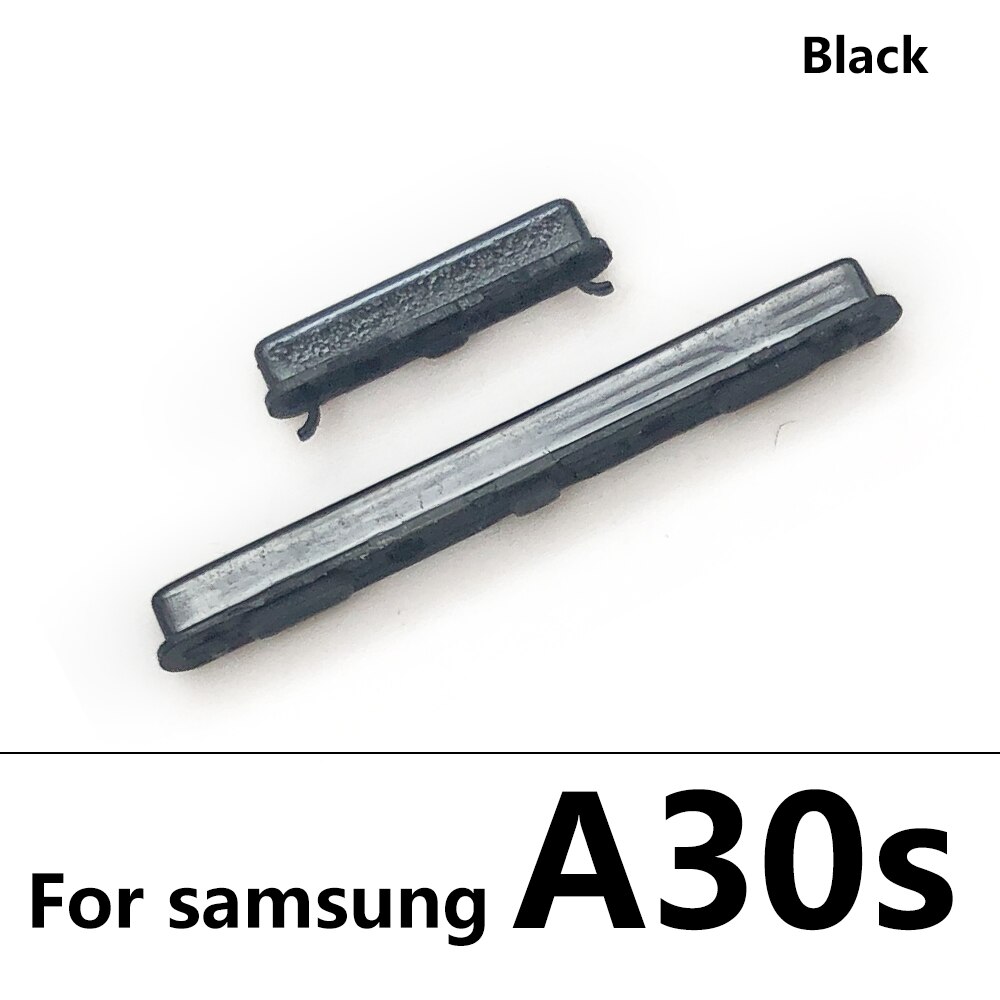 Nueva tecla de encendido lateral + botón de volumen para Samsung A10S, A20S, A21S, A30S, A50S, pieza de repuesto, accesorios de teléfono móvil: A30S Black