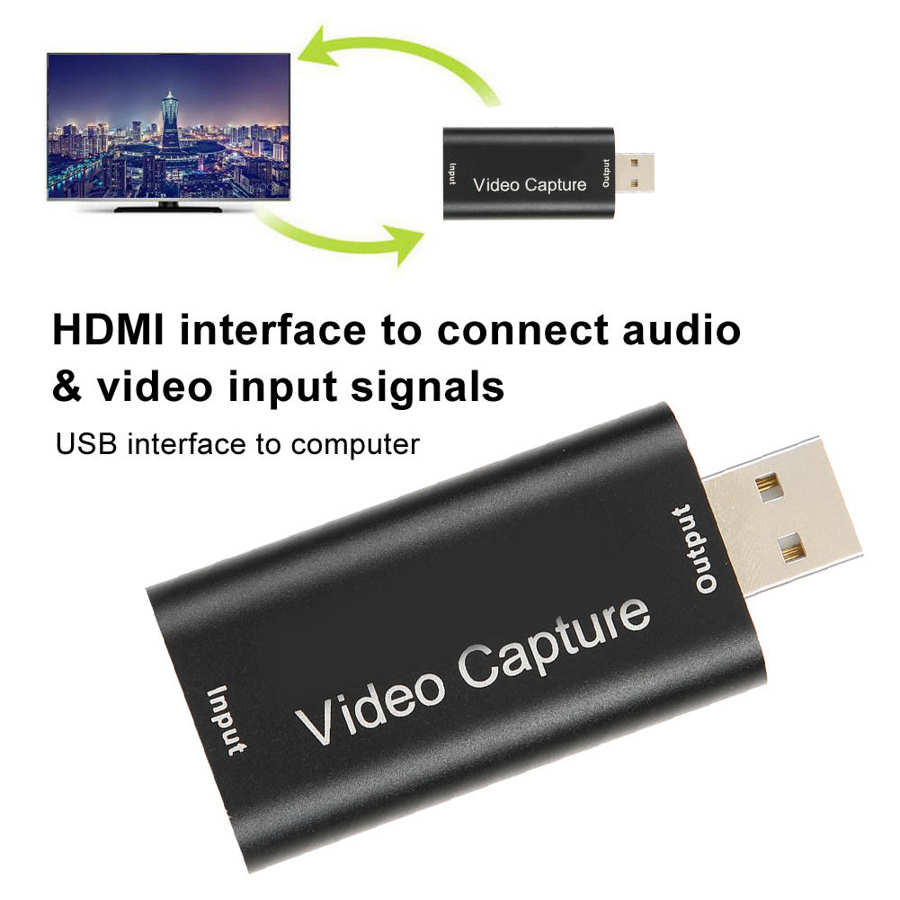 Capture card usb 2.0 hdmi hd video bärbara datortillbehör för liveinspelning / obs