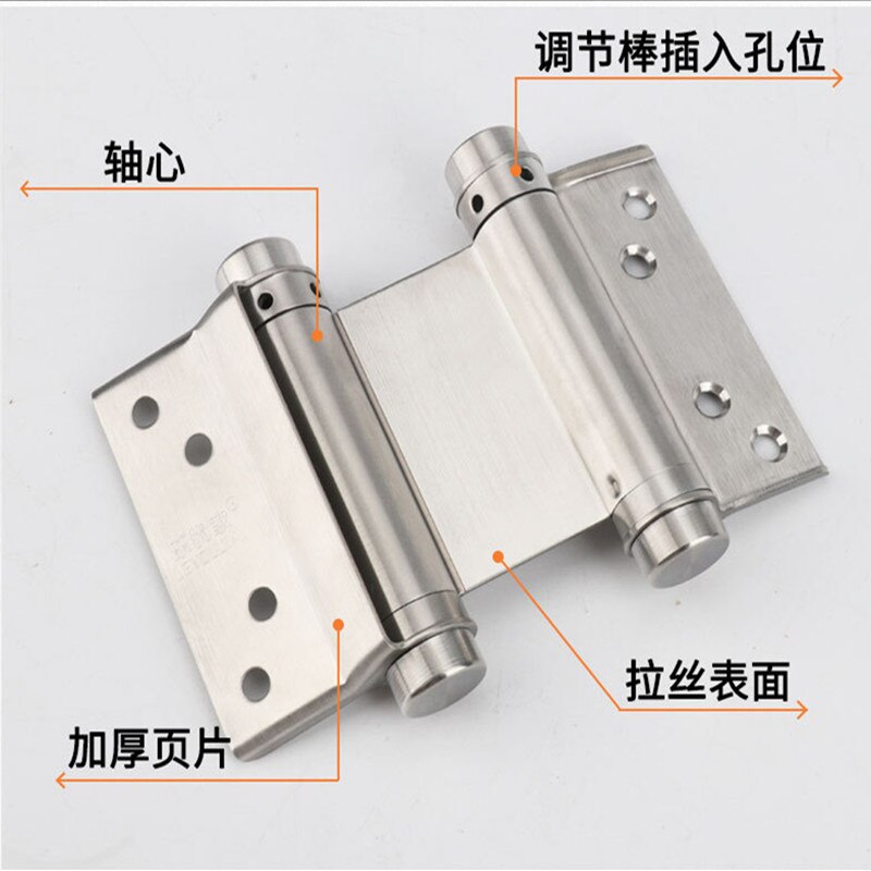 2 stk/sett 3 tommer dobbel dør hengsel skap skuff rumpe hengsel dør sving rustfritt stål hengsler med skruer håndverktøy hardwar