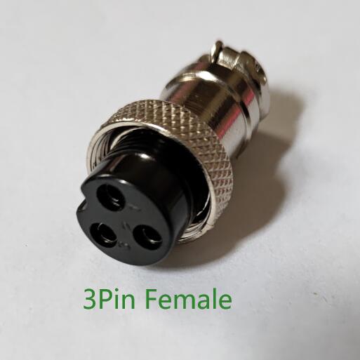 1PC GX16 2/3/4/5/6/7/8/9/10Pin 16mm Female Part Wire Panel Connector Aviation Plug Circular Socket: GX16-3P Female