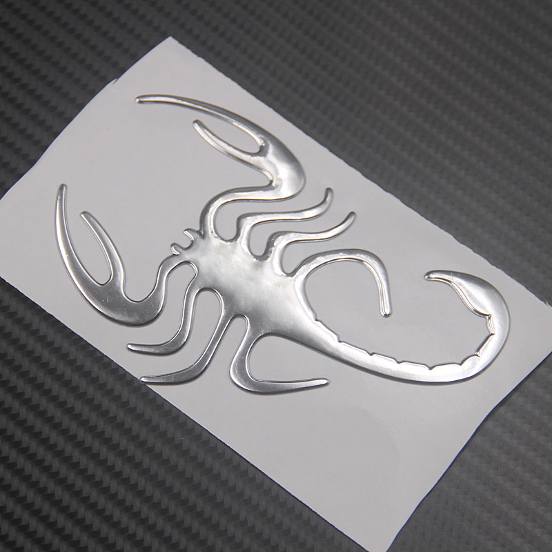 FASP Car Motorcycle Sticker Simulation Animals Bumper Retrofit Stickers Scorpions Golden silver and red