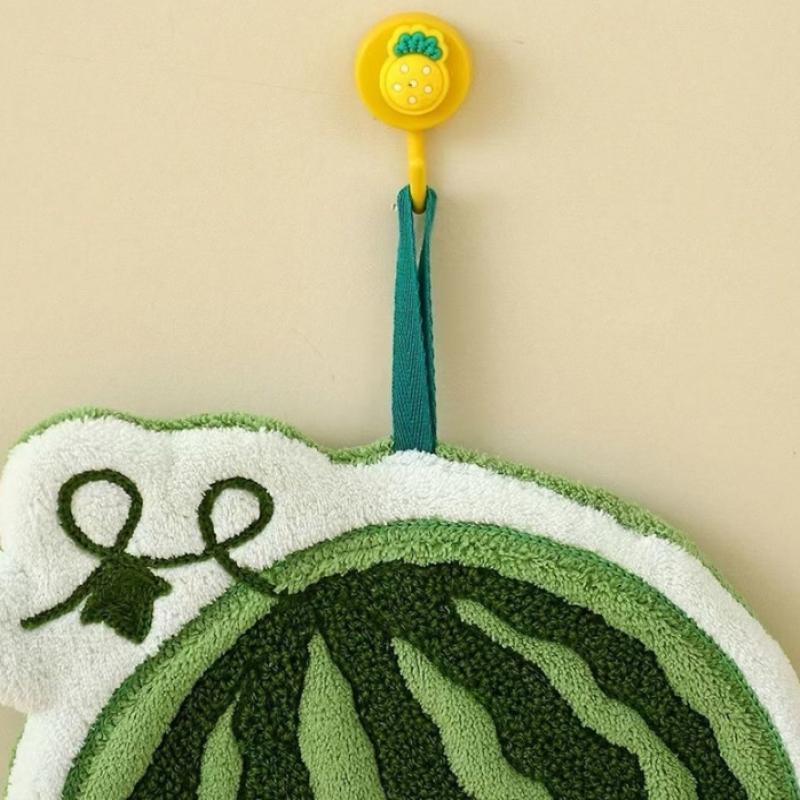 Fleece doekje badkamer bloemen handdoek huishoudartikelen fruit handdoek keuken absorberende schoonmaakdoek hangend sneldrogend koraal