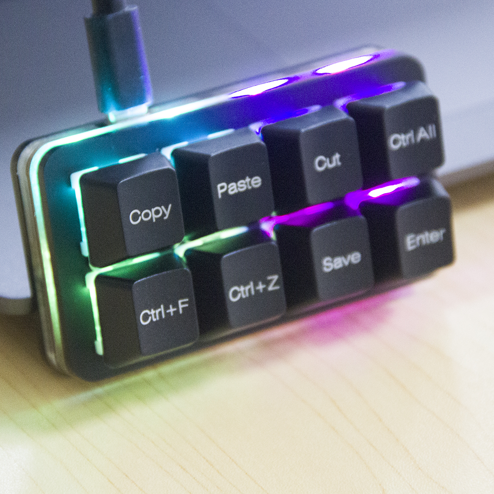 Vial programable teclado de 8 teclas negro blanco teclado oficial Excel teclado retroiluminado RGB juegos mecánicos de intercambio en