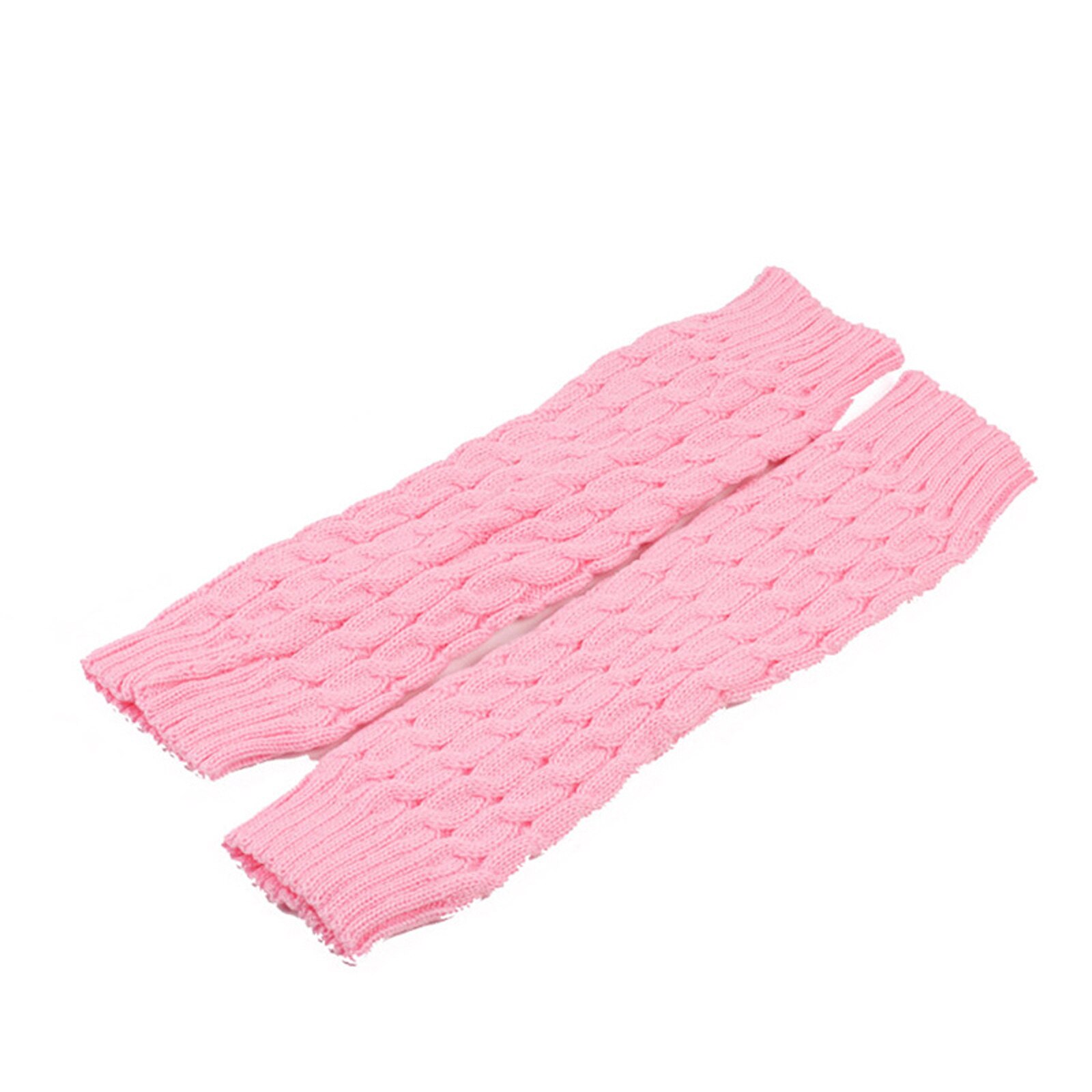 Frauen Gestrickte Häkeln Winter Warme Beinlinge Lange Socken Slouch Leggings Damen Solide Stricken Knie Bein Lange Socken NOV99: Rosa