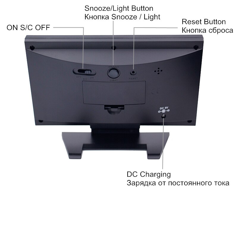 Digital Colorful LCD temperature humidity clock Alarm Function Calendar weather station Thermometer Hygrometer with Base 40% off