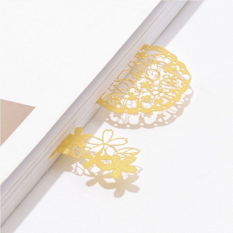 Sakura Metal Hollow Bookmark Chinese Stijl Kersenbloesems Bladwijzers Boek Map Kantoor Schoolbenodigdheden Briefpapier