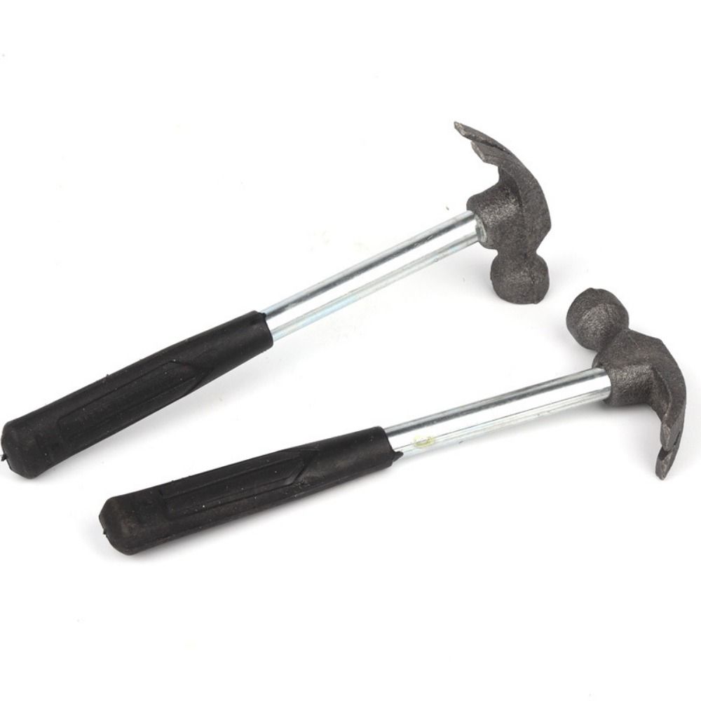 Mini martillo de plástico/hierro, herramienta de reparación de martillo de carpintería artesanal para el hogar, accesorios de herramientas de cuerno de clavo de pared de mano pequeña