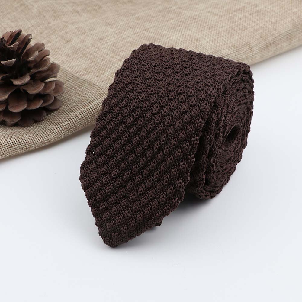 Corbata de punto para hombre, corbatas finas de tejido liso y colorido, estilo clásico, a la , para ocio