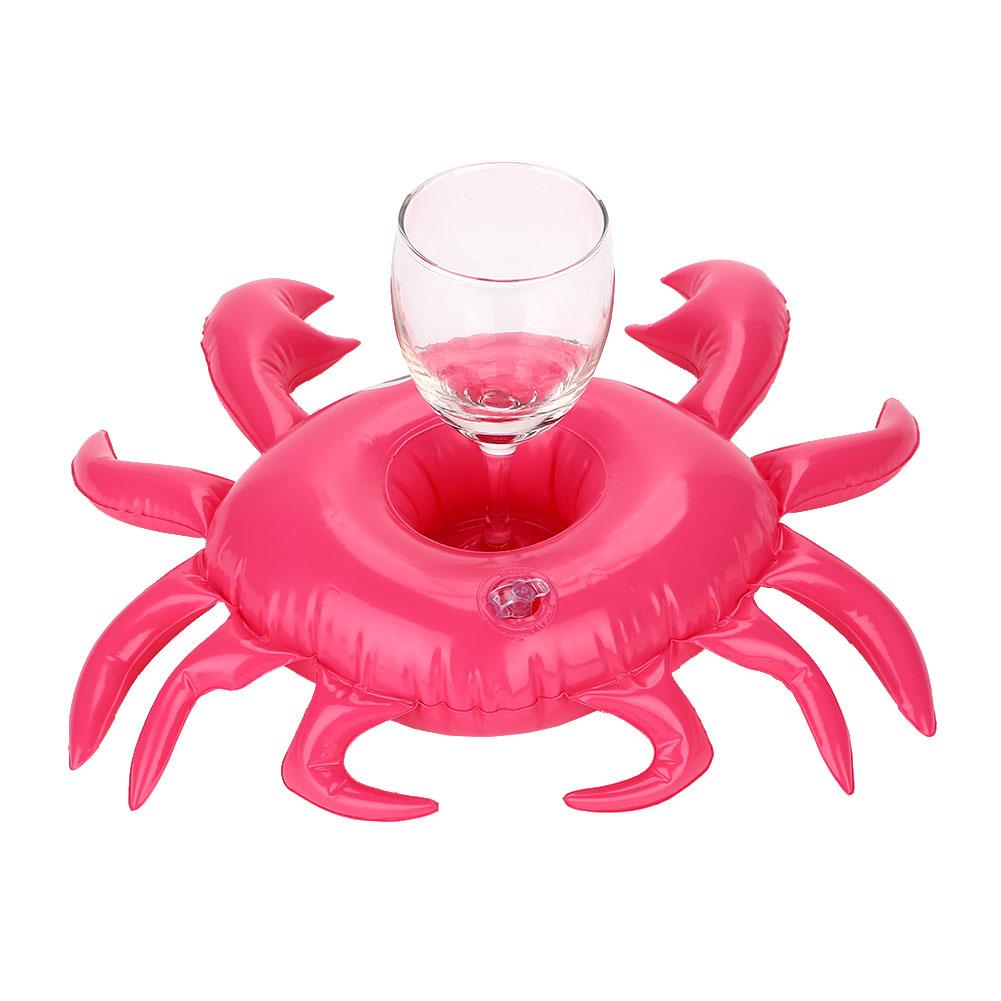 Support gonflable de verre en PVC crabe | Tapis pour tasse, pratique d'été, fête de natation, décoration hawaïenne