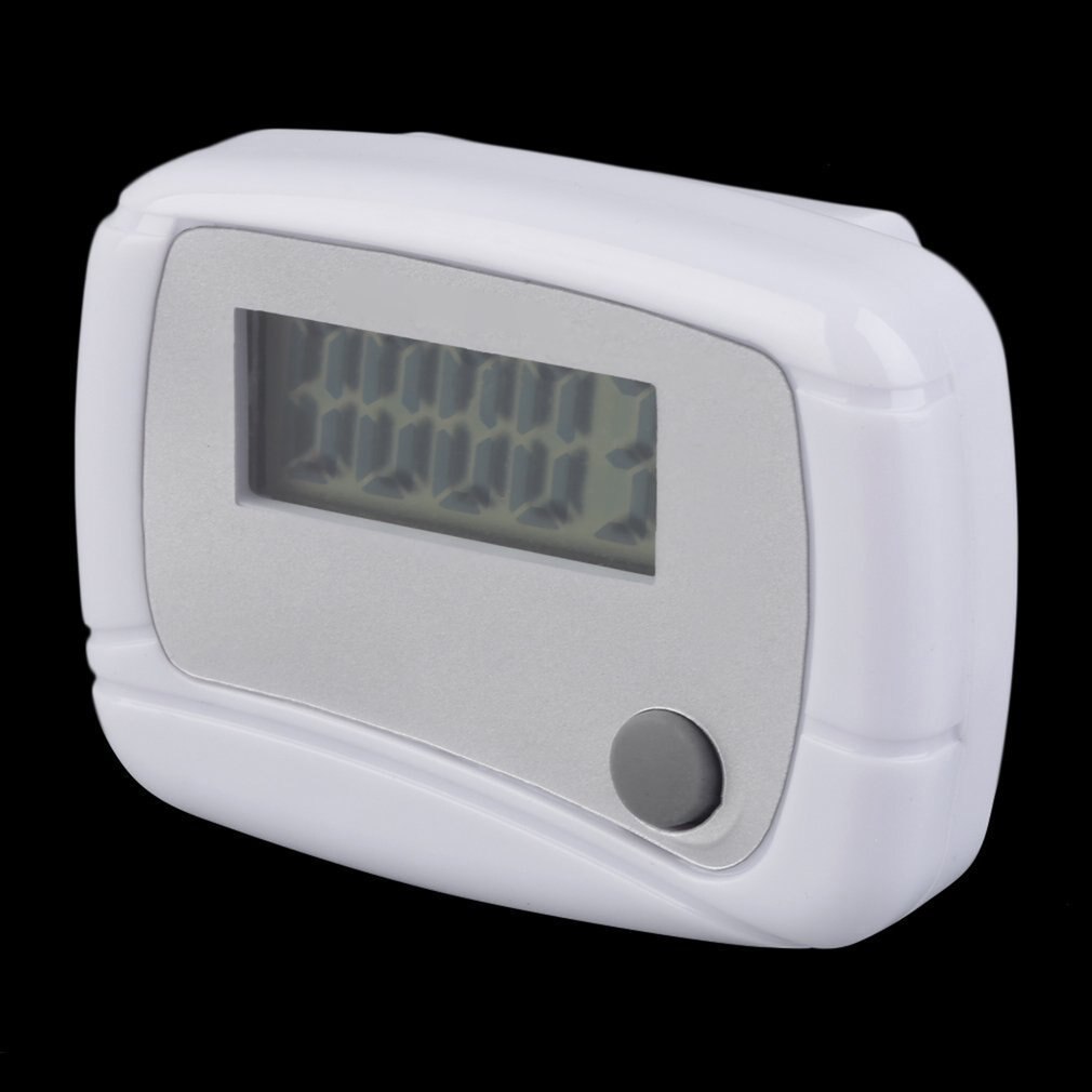 Portable Mini Digital LCD Running Step Pedometer Walking Distance Counter White color: Default Title