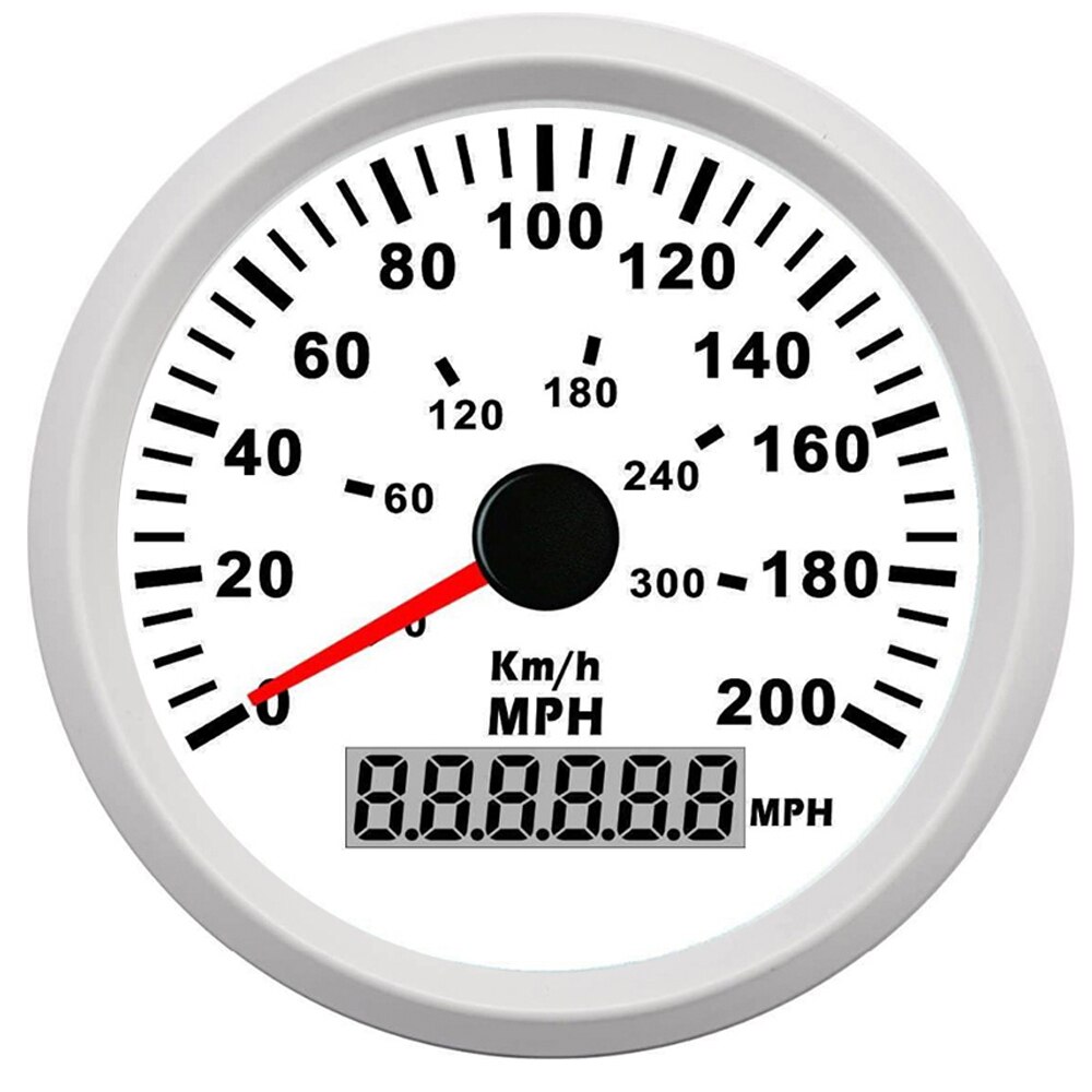 Waterproof Car GPS Speedometer Gauge 200 mph Truck Boat Speedometer Gauge with Backlight and GPS Antenna Sensor: WW