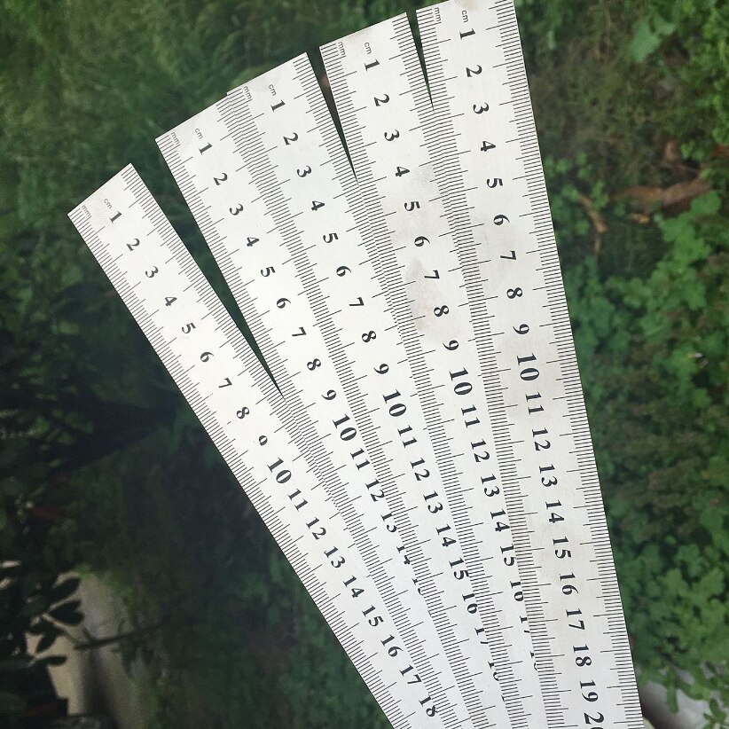 3pcs Back to shcool Long Drawing ruller aluminium ruler Stationery tool 15/20/30cm 6/8/12inch Nice for students